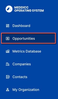 Access Opportunities screen mOS